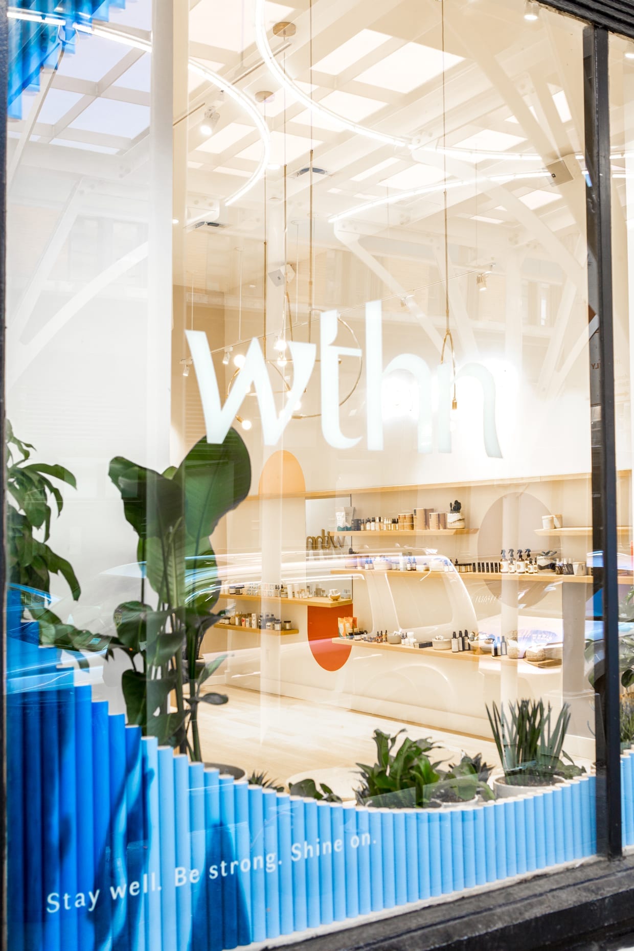 The store front of WTHN where you can get acupuncture treatments and acupuncture facials.