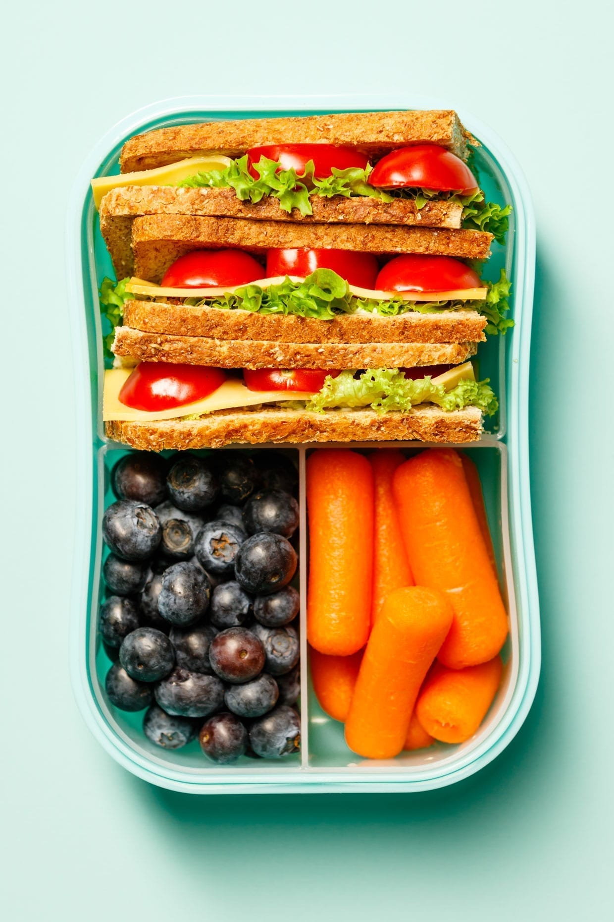 Healthy lunch in container.