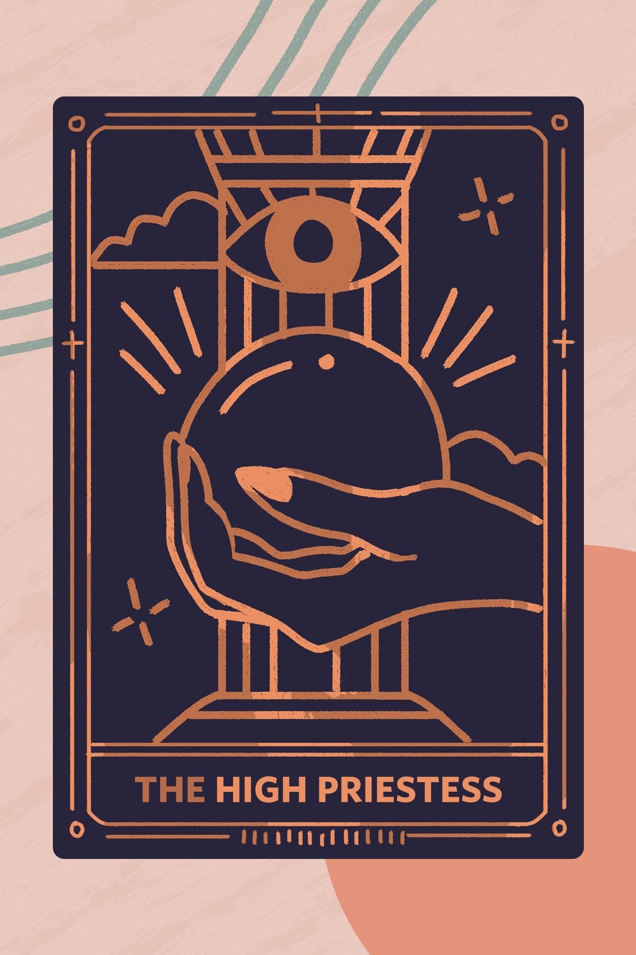 An illustration of a woman's hands holding a crystal ball.